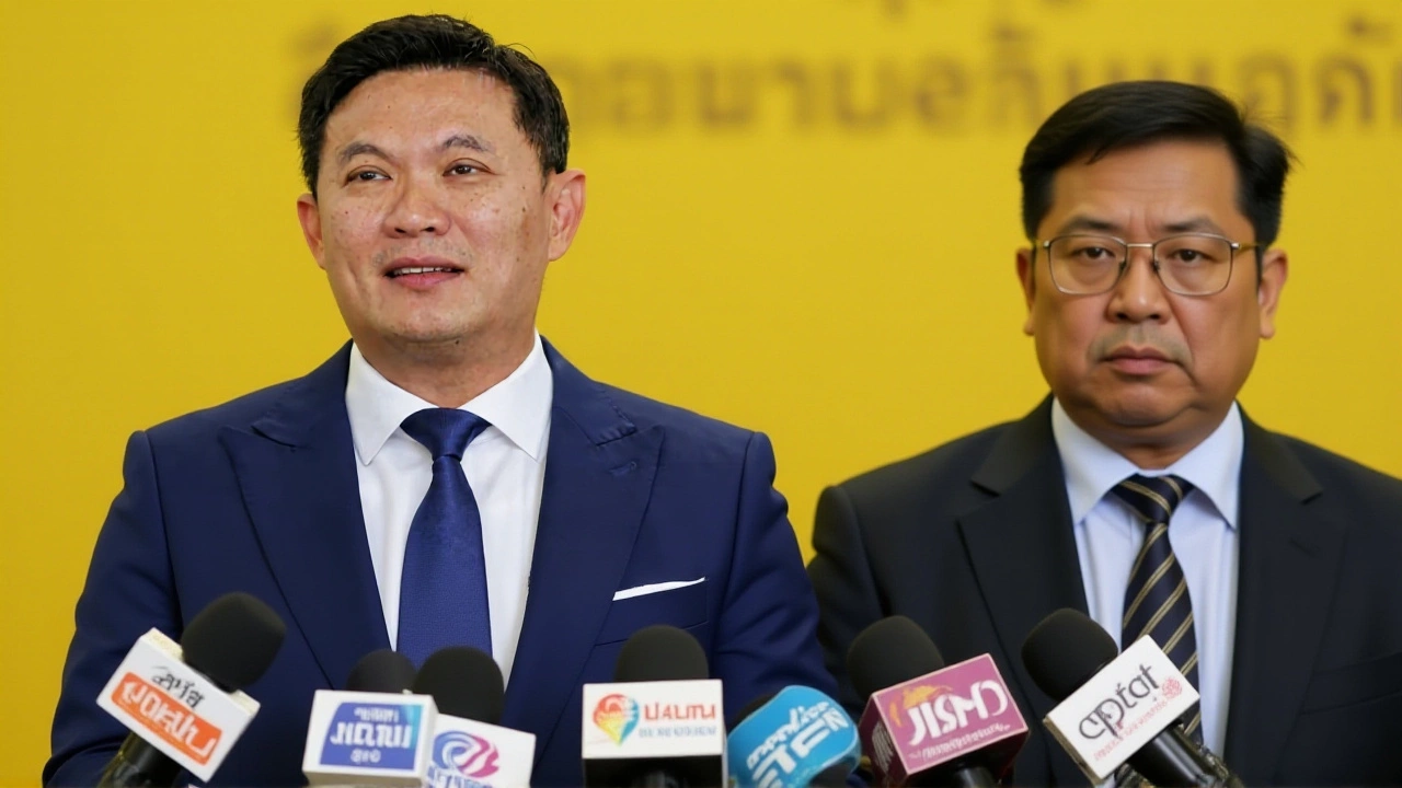 สุชัชวีร์‑กัลยา เปิดตัวพรรคไทยก้าวใหม่ แถลงนโยบาย “ธนู 4 ดอก”